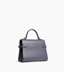 Sac à main double rabat moyen modèle Emilie en cuir grainé