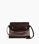 Sac porté épaule grand modèle Emie en cuir lisse et nubuck