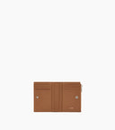 Petit portefeuille vertical zippé Lucien en cuir grainé