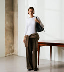 Grand sac seau Louise en cuir grainé