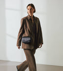 Sac pochette avec bandoulière amovible Charlotte en cuir lisse
