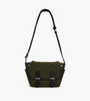 Petit sac bandoulière Solveig en toile coton et cuir lisse