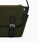Petit sac bandoulière Solveig en toile coton et cuir lisse