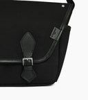 Sac bandoulière moyen modèle Solveig en toile coton et cuir lisse